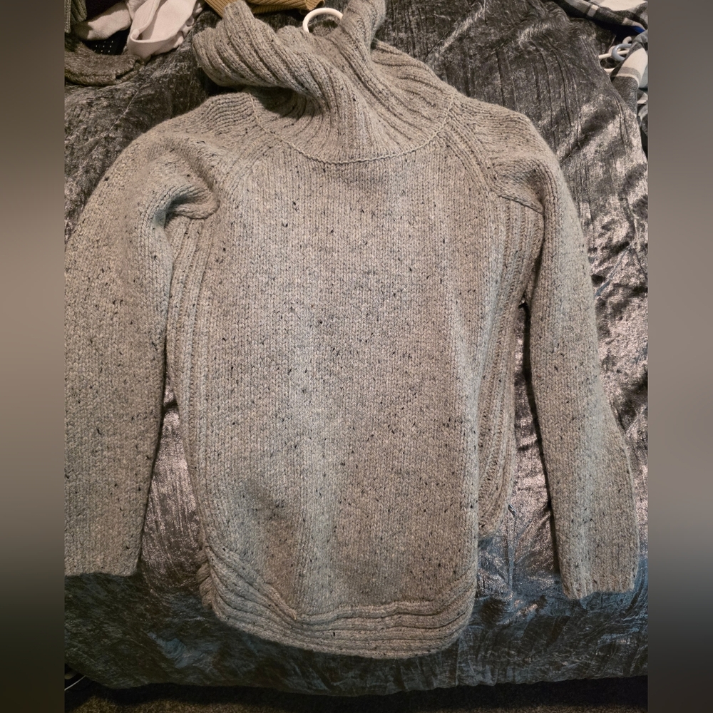 Cynthia Rowley Women's Speckled Gray Turtleneck Sweater